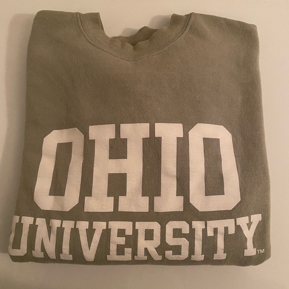 Hanes Olive Green Ohio University Sweatshirt